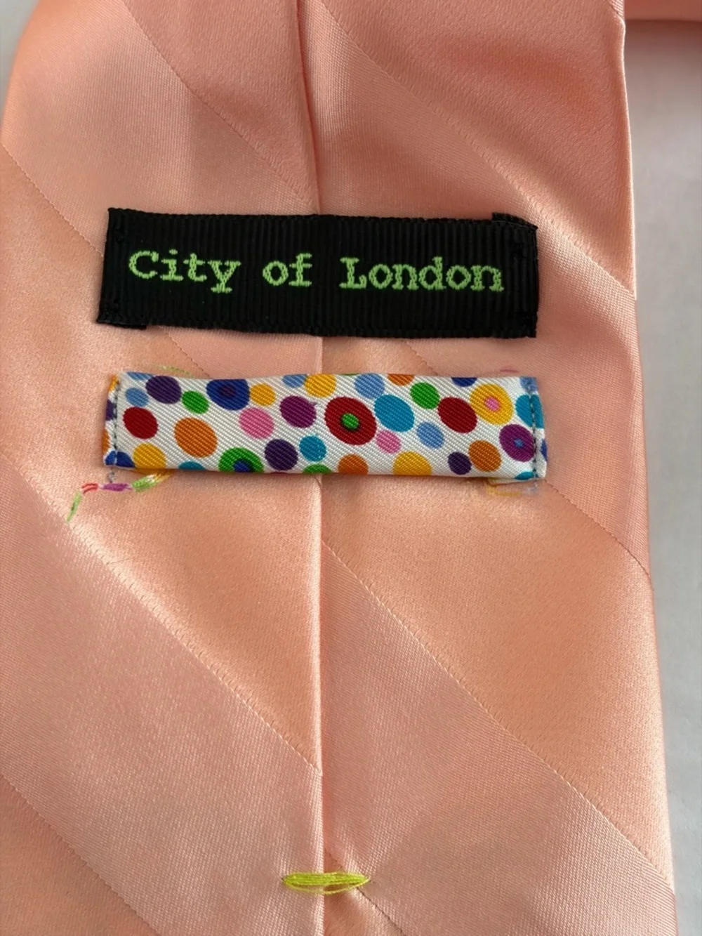 Peach Blush Silk Tie Wedding Groomsmen Satin Stripe Necktie